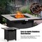 Costway 30'' Square Propane Gas Fire Pit Table Ceramic Tabletop 50,000 BTU with Cover